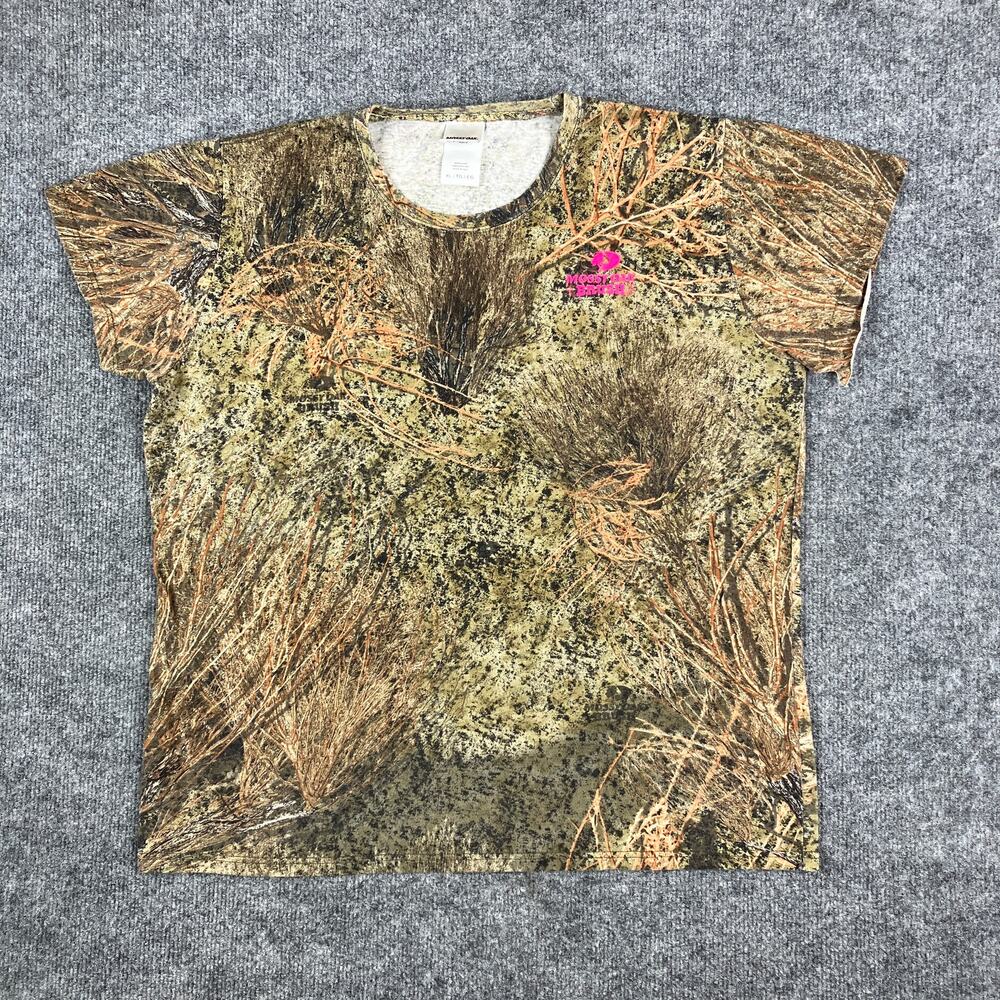 Mossy Oak Womens XL Camo Short Sleeve Outdoor Hunting Casual Tee